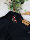 ✨ Premium Kota Fabric Embroidered Anarkali Set ✨