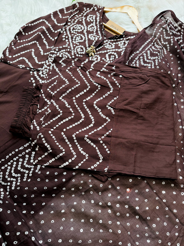 ✨ Pure Cotton A-Line Kurti Set ✨
