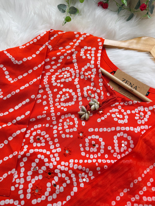 ✨ Pure Cotton A-Line Kurti Set ✨