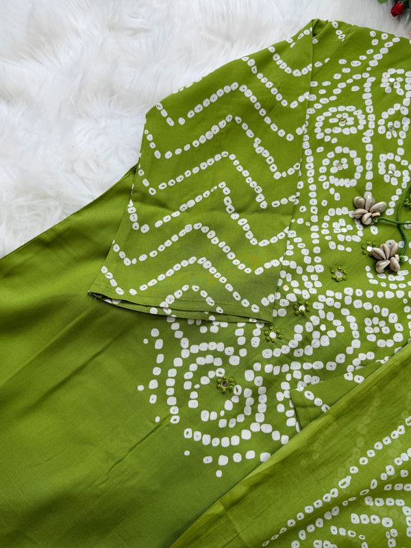 ✨ Pure Cotton A-Line Kurti Set ✨
