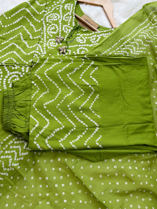 ✨ Pure Cotton A-Line Kurti Set ✨