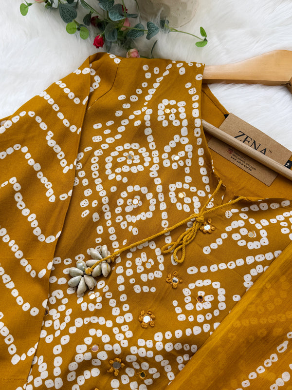 ✨ Pure Cotton A-Line Kurti Set ✨