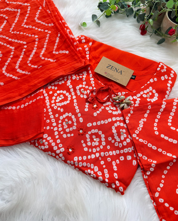 ✨ Pure Cotton A-Line Kurti Set ✨