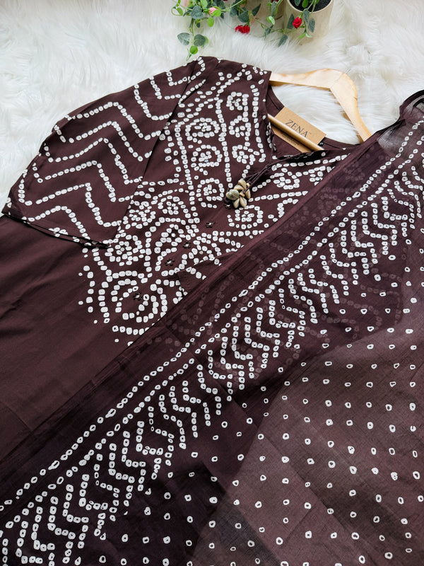 ✨ Pure Cotton A-Line Kurti Set ✨