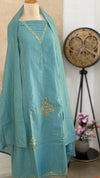 ✨ Premium Mul Chanderi Hand Work Unstitched Suit ✨