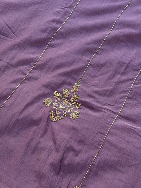 ✨ Premium Mul Chanderi Hand Work Unstitched Suit ✨