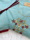✨ Mul Chanderi Handwork Unstitched Suit ✨