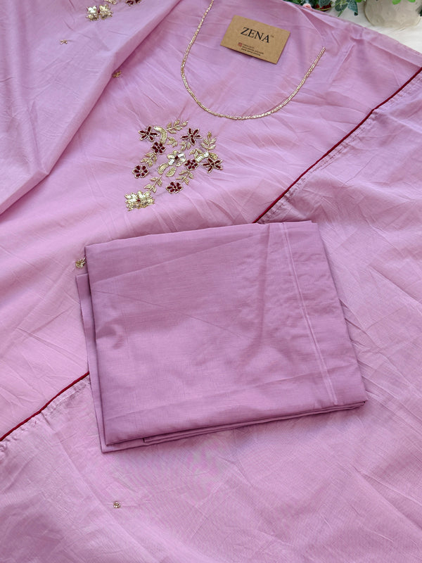 ✨ Mul Chanderi Handwork Unstitched Suit ✨