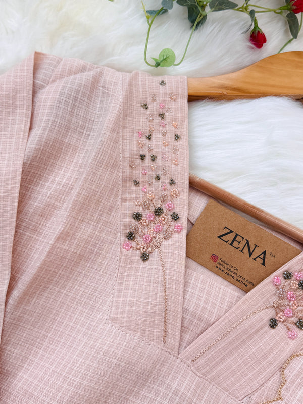 ✨ Premium Cotton Kota Doria A-Line Kurti Set ✨