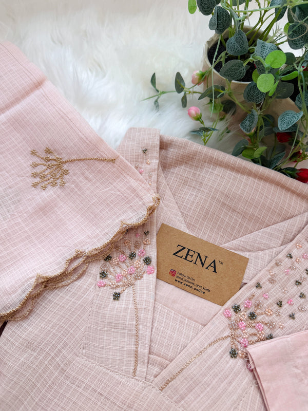 ✨ Premium Cotton Kota Doria A-Line Kurti Set ✨