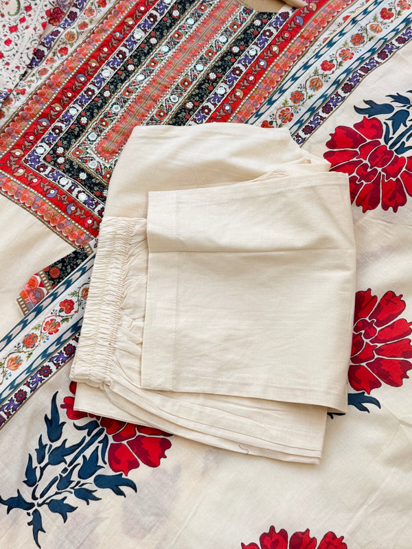 ✨ Pure Cotton Mirror Work Kurti Set ✨