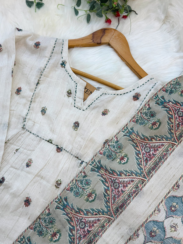 ✨ Pure Cotton Embroidered Anarkali Set ✨