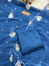 π Mul Chanderi Embroidered Unstitched Suit π