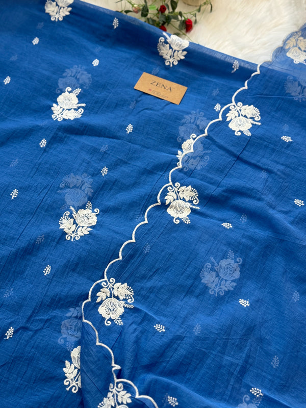 π Mul Chanderi Embroidered Unstitched Suit π