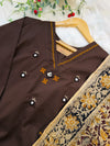 ✨ Pure Cotton Mirror Work Kurti Set ✨