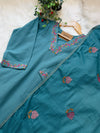✨ Pure Cotton Embroidered Kurti Set ✨