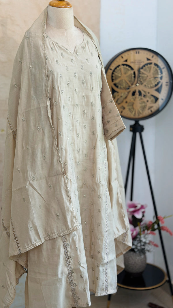 ✨ Mul Chanderi A-Line Kurti Set ✨