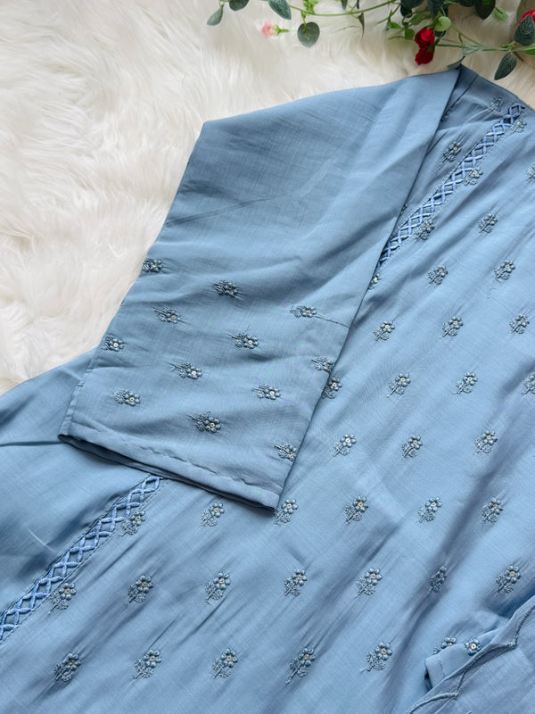 ✨ Mul Chanderi A-Line Kurti Set ✨