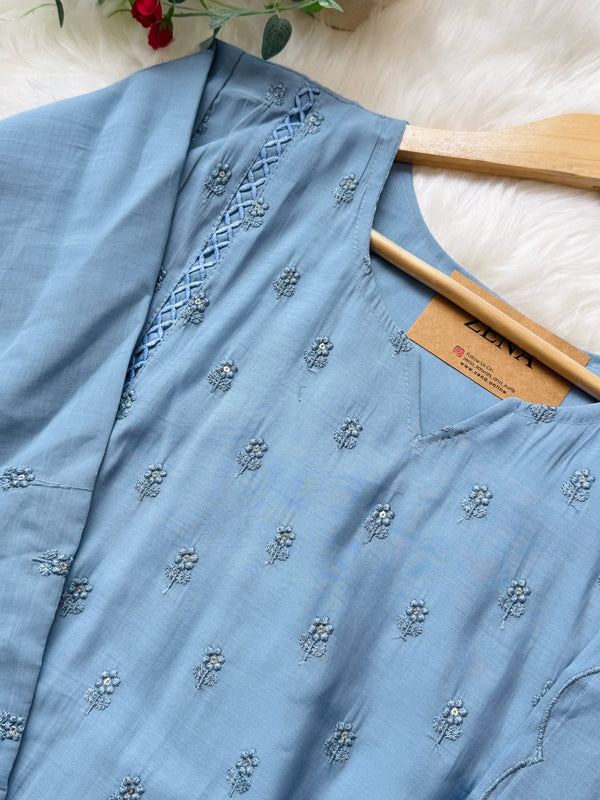 ✨ Mul Chanderi A-Line Kurti Set ✨