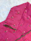 ✨ Glass Chanderi Embroidered A-Line Kurti Set ✨