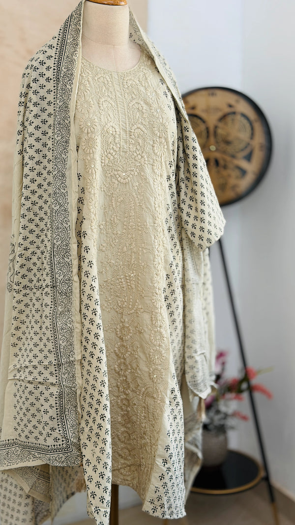 ✨ Pure Cotton Embroidered Kurti Set ✨
