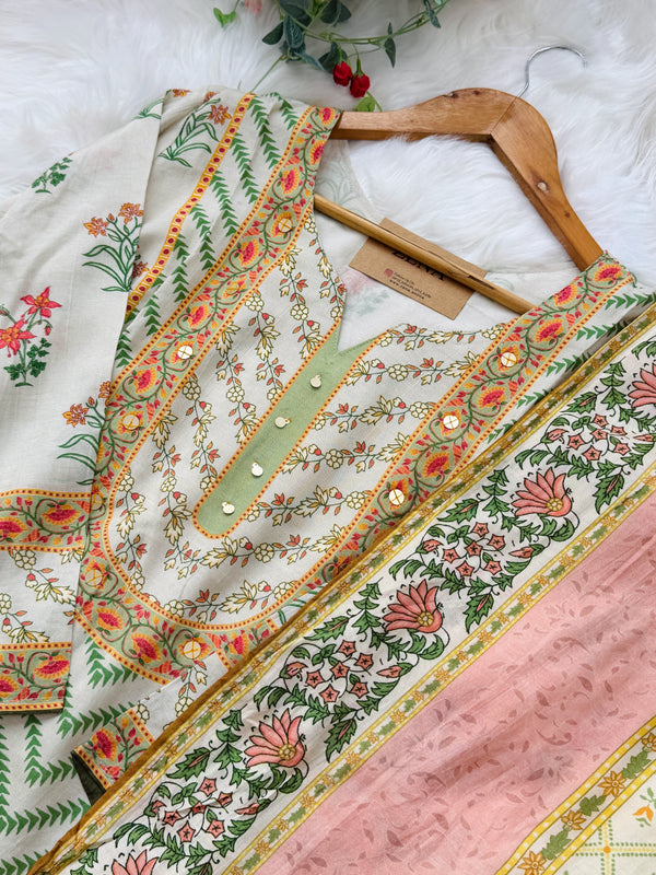 ✨ Pure Muslin Kurti Set ✨