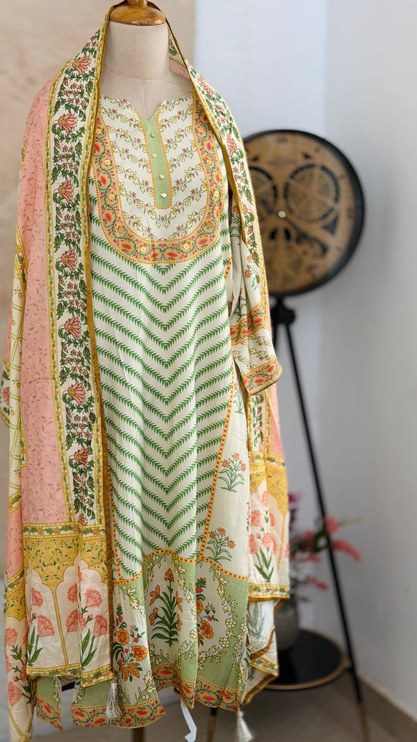 ✨ Pure Muslin Kurti Set ✨