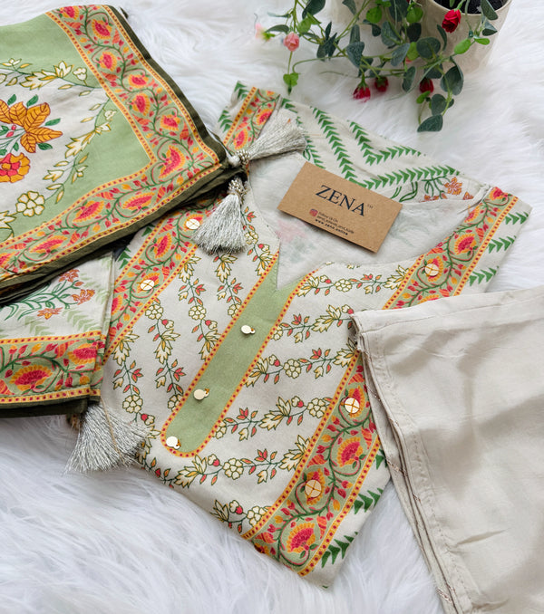 ✨ Pure Muslin Kurti Set ✨