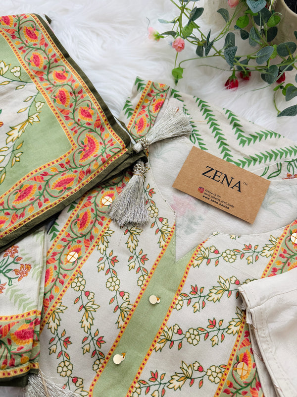 ✨ Pure Muslin Kurti Set ✨