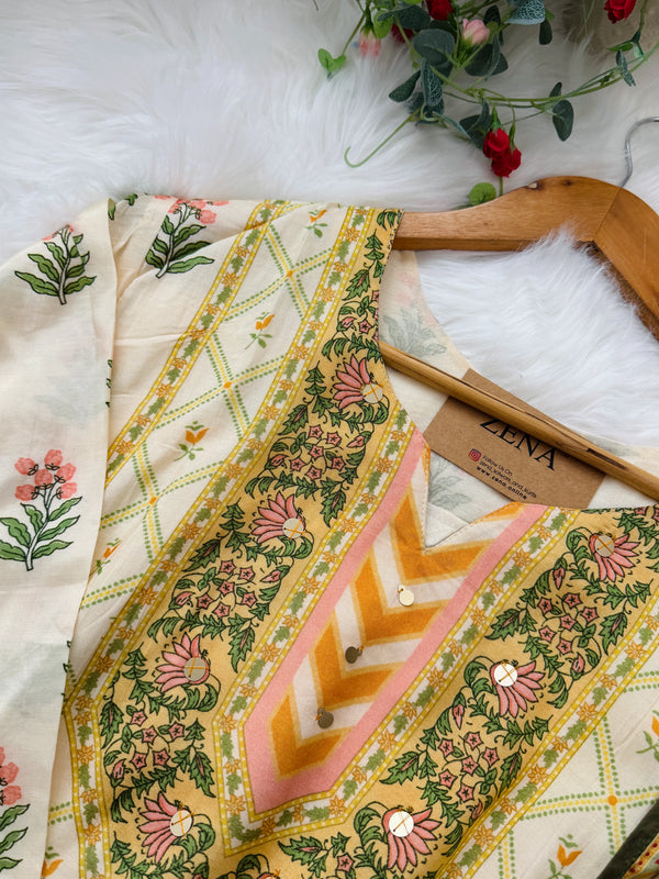 ✨ Pure Muslin Kurti Set ✨