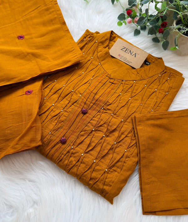 ✨ Pure Cotton Hand Detailed Anarkali Set ✨