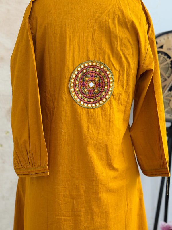 ✨ Pure Cotton Hand Detailed Anarkali Set ✨