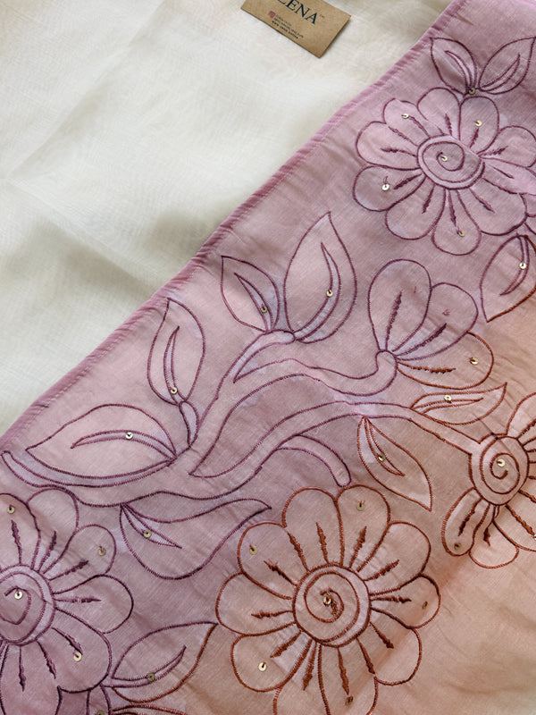 ✨ Mul Chanderi Hand Detailed Unstitched Suit ✨