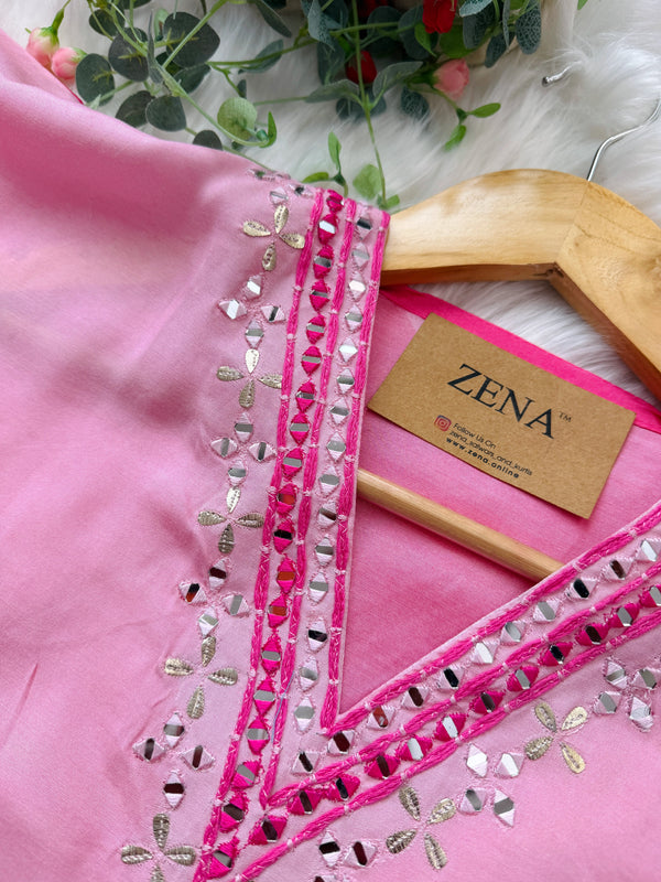 ✨ Pure Muslin Hand Detailed Semi-Stitched Suit ✨