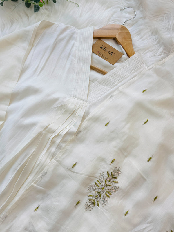 ✨ Mul Cotton Hand Detailed Anarkali Set ✨