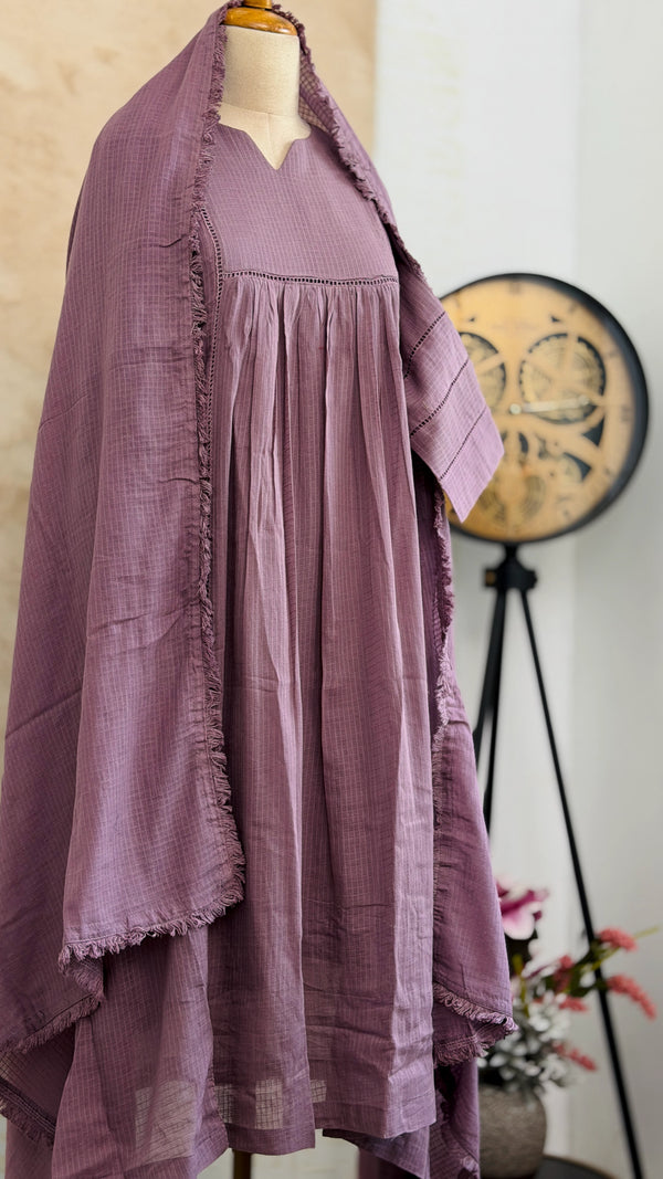 ✨ Premium Kota Doria A-Line Kurti Set ✨