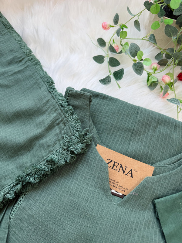 ✨ Premium Kota Doria A-Line Kurti Set ✨