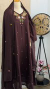 ✨ Pure Cotton Embroidered Mirror Work Kurti Set ✨