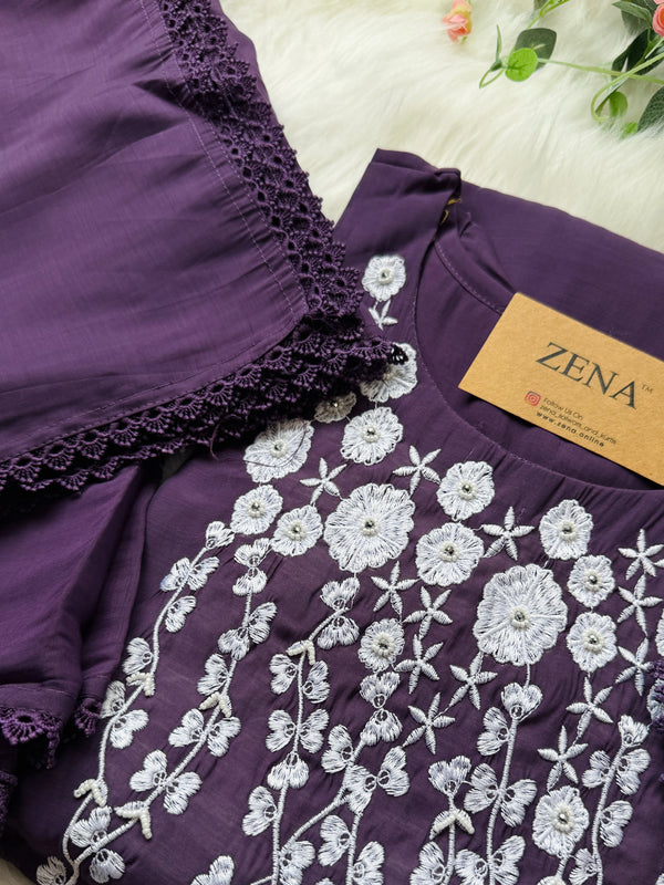 ✨ Easy Cotton Embroidered Kurti Set ✨