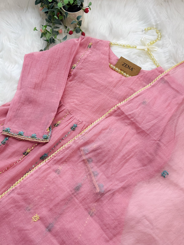 ✨ Pure Mul Chanderi Anarkali Set ✨