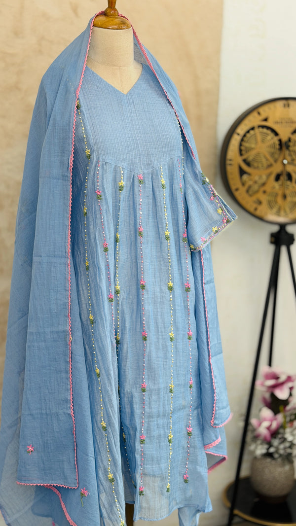 ✨ Pure Mul Chanderi Anarkali Set ✨