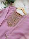 ✨ Crush Silk Handwork Slitted Partywear Kurti Set ✨
