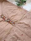✨ Mul Chanderi Hand Detailed Unstitched Suit ✨