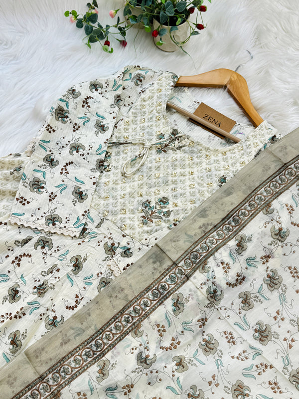 ✨ Pure Cotton Anarkali Set ✨