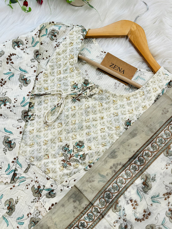 ✨ Pure Cotton Anarkali Set ✨