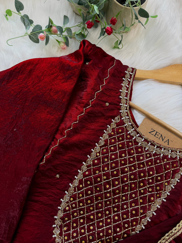 ✨ Fendy Silk Handwork Kurti Set ✨