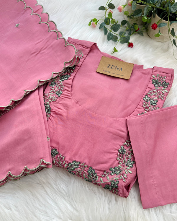 ✨ Soft Silk Embroidered Anarkali Set ✨