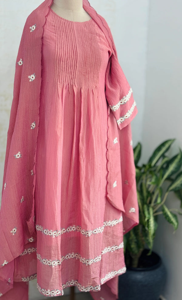 ✨ Crush Silk Embroidered Anarkali ✨