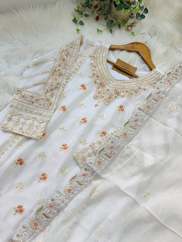 ✨ Chinnon Embroidered Party Wear Suit ✨