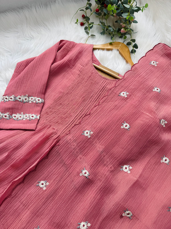 ✨ Crush Silk Embroidered Anarkali ✨